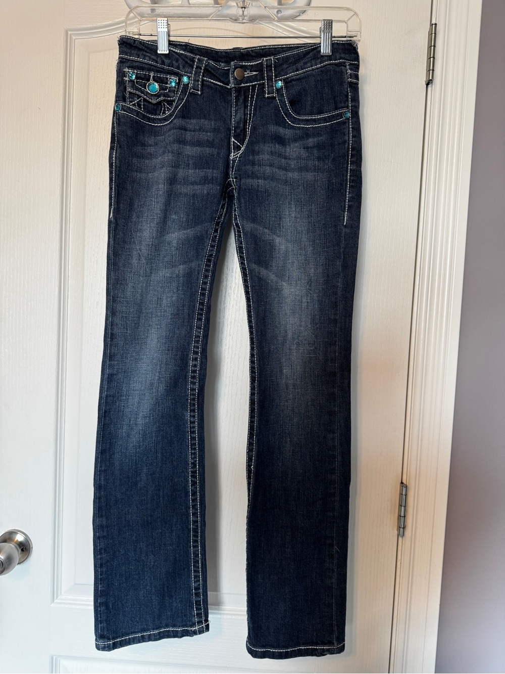 TRUE RELIGION Disco Billy Big T Crystal Jeans Y2K Size 27